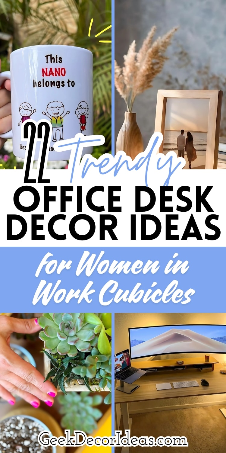 22 Office Desk Decor Ideas for Women in Work Cubicles