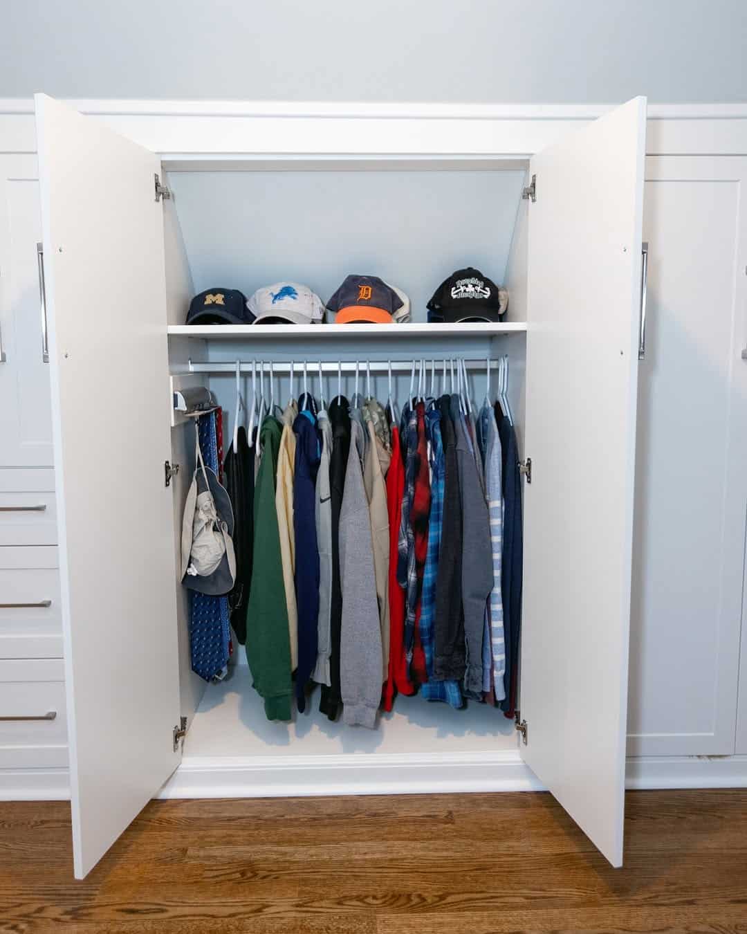 Hanging Closet Shelves Bedroom Storage Ideas
