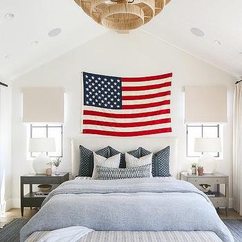 m american flag over headboard